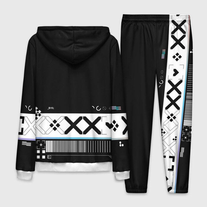 Мужской костюм 3D Printstream Поток информации фото