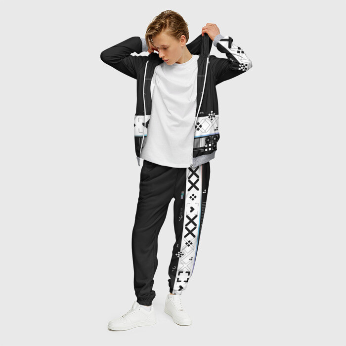 Мужской костюм 3D Printstream Поток информации фото