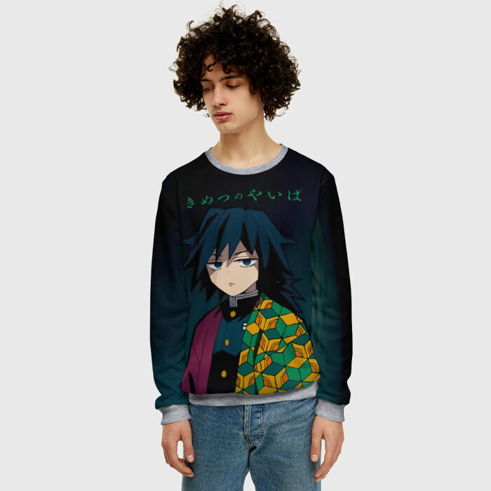 Мужской свитшот 3D Гию Томиока Kimetsu no Yaiba фото