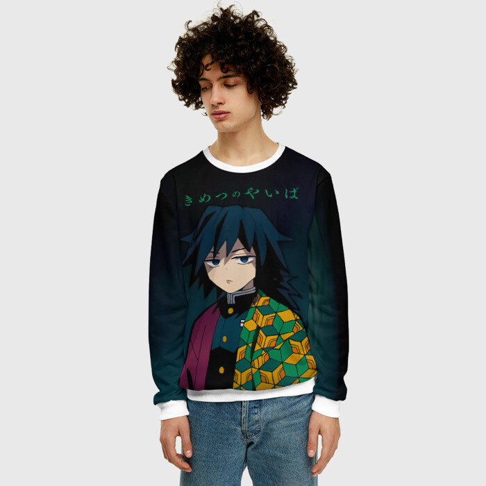 Мужской свитшот 3D Гию Томиока Kimetsu no Yaiba фото