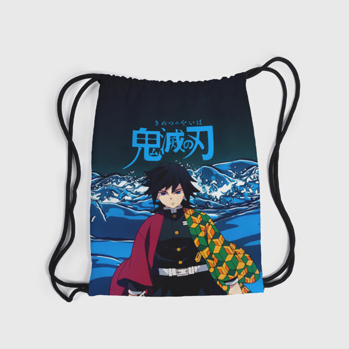 Рюкзак-мешок 3D Гию Томиока Кокушибо Kimetsu no Yaiba фото