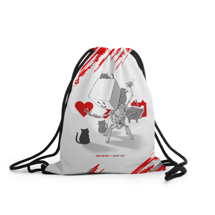 Рюкзак-мешок 3D Love, Death and Cats | Любов, смерть и котики (Z) фото