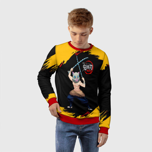 Детский свитшот 3D Иноске Хашибира Kimetsu no Yaiba фото