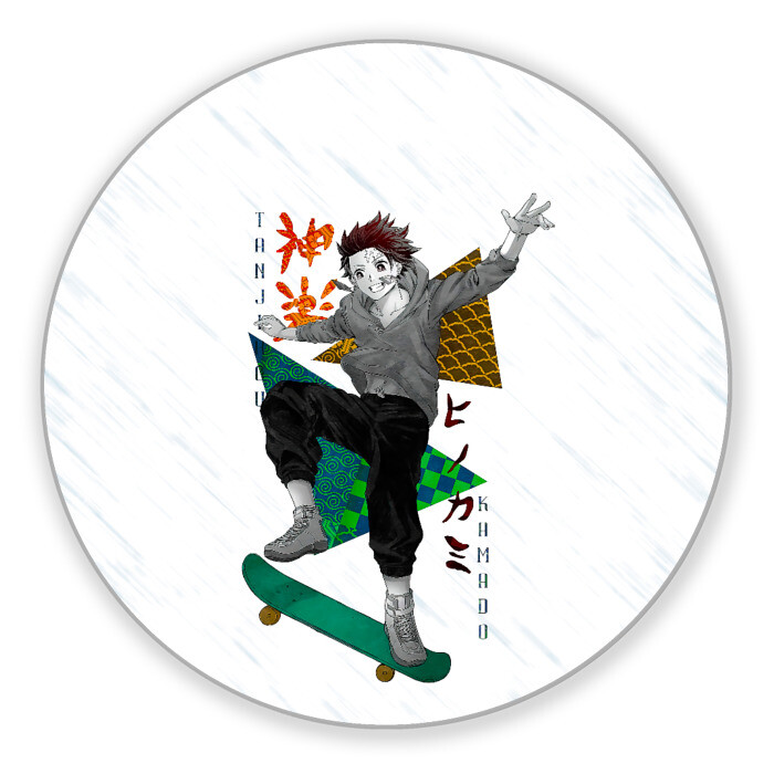 Коврик для мышки круглый Танджиро Камадо Kimetsu no Yaiba фото