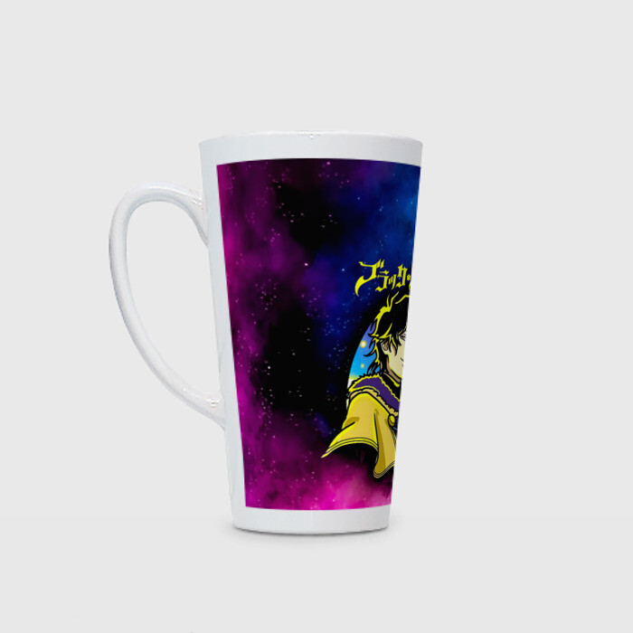 Кружка Латте Чёрный клевер космический Юно фото