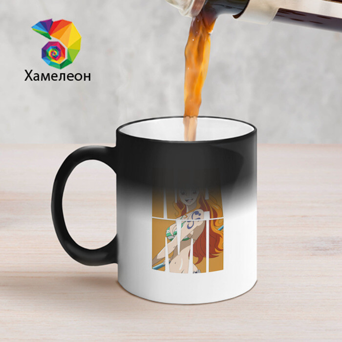 Кружка хамелеон Нами One Piece. Большой куш фото